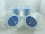 Frosted Espresso Cup Container Candle Set - FayZen's Kreations