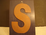 Rustic Letter on Painted or Stained Birch Wood Plaque - FayZen's Kreations