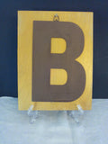 Rustic Letter on Painted or Stained Birch Wood Plaque - FayZen's Kreations