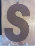 Rustic Letter on Painted or Stained Birch Wood Plaque - FayZen's Kreations