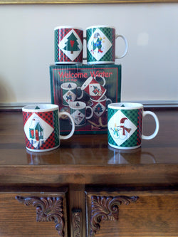 Welcome Winter 4pc Christmas Mug Set - FayZen's Kreations