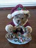 Sitting Santa Bear Figurine 2 Pc Set - FayZen's Kreations