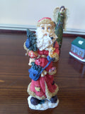 3 Pc Christmas Ceramic Figurine Set; Church, Angel & Vintage Santa - FayZen's Kreations