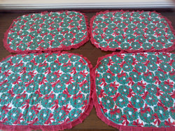 Handmade Christmas Cloth Placemat 4pc Set - FayZen's Kreations