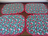 Handmade Christmas Cloth Placemat 4pc Set - FayZen's Kreations